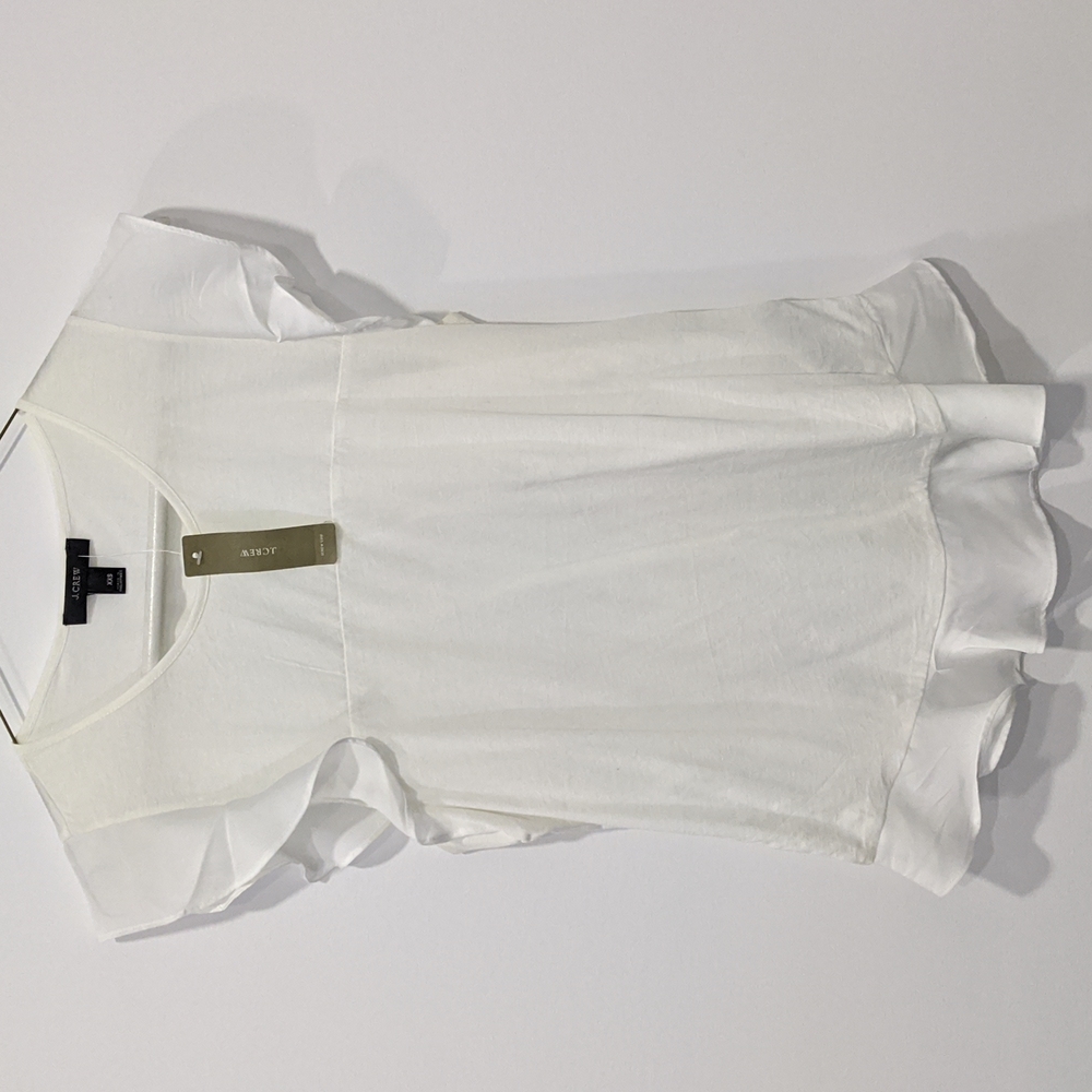 J. Crew Woman's Ruffle-Sleeve Summer Top